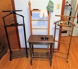Several Men's Wooden Valet Stands
