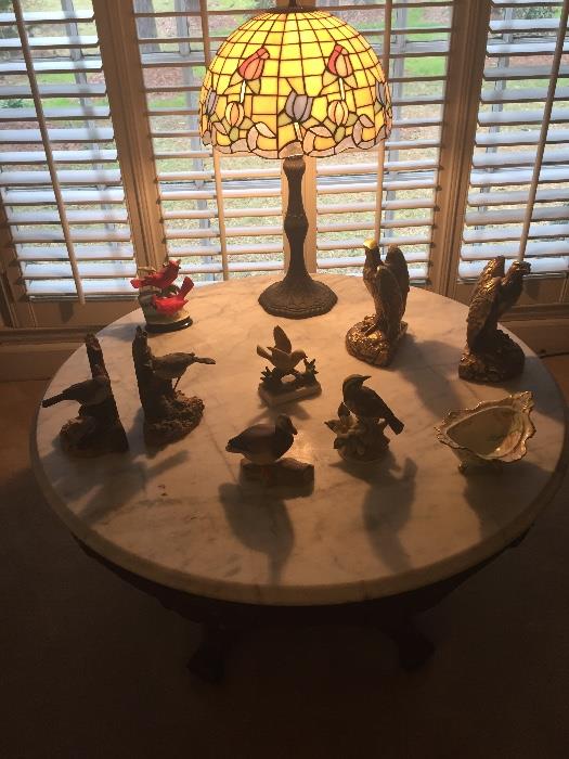 Tiffany style lamp/Bird collection
