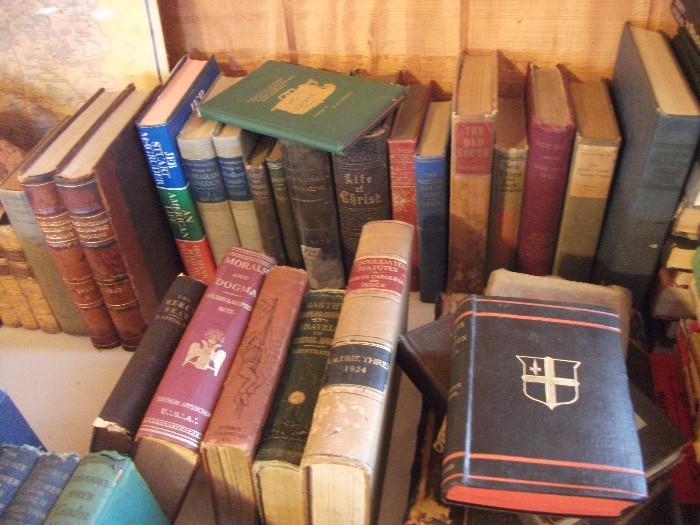 a group of hundreds of collectible books