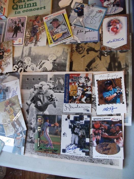 many more autographed sporting memorabilia