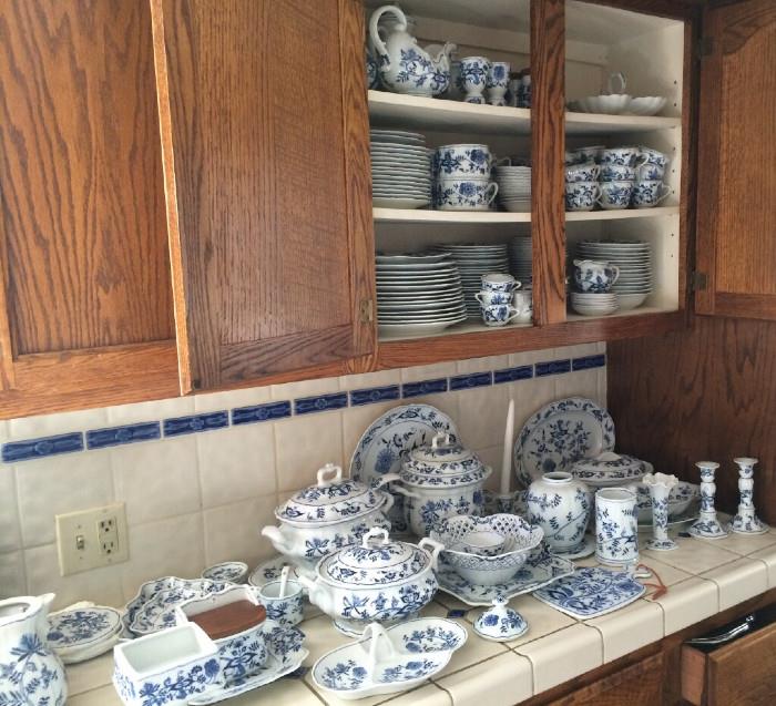More of the 300+ Blue Danube porcelain dishes