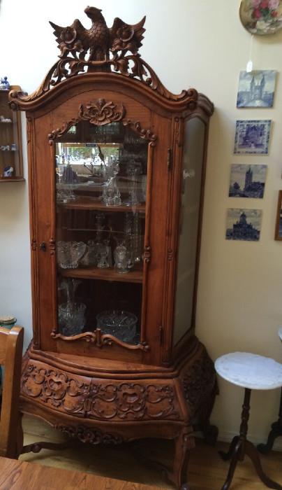 Antique hutch with eagle