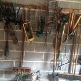 Lots of tools and yard equipment