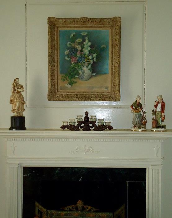 Oil painting, Italian statue, porcelain figures 