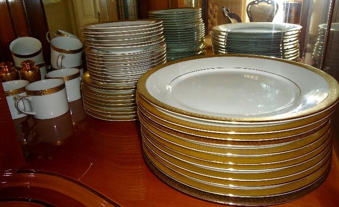 Gold trimmed china