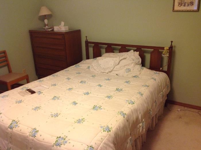 queen bed and dresser