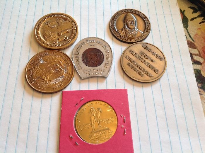 some of the tokens, including Indiana Sesquecentennial