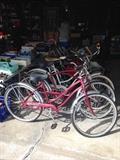 The Red ones are Murray his & hers matching. The White one is a Girls Huffy and the Green is a Girls Hollywood by Schwinn.