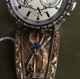 Native American 14 k. gold overlay watchband
