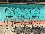 Vintage wrought iron ice cream parlor chairs. 30+ yrs old. 