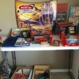 Nascar memorabilia. Die cast cars large and small. 