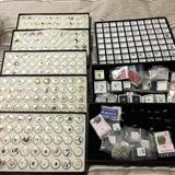 Loose semi precious stones and settings for jewelry making. 