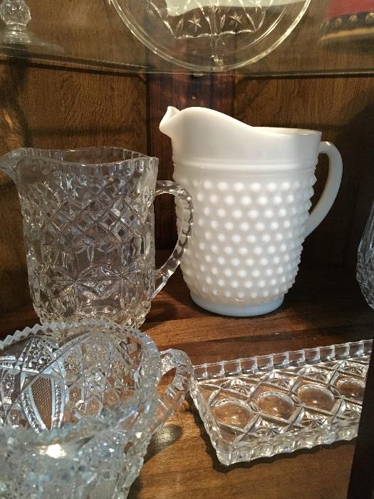 milk glass pitcher