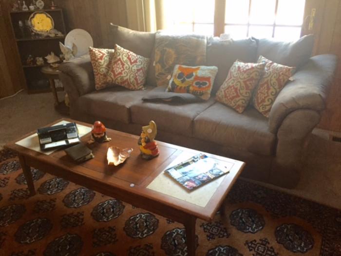 Lane Coffee Table, Small Bookcases, Microfiber Couch