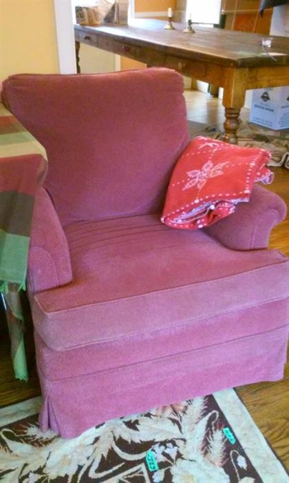 One of Two Matching Club Chairs - very comfortable.