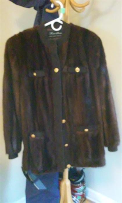 Revillon Medium Brown Mink Jacket w gold tone buttons.  Revillon is in Paris, London and New York.