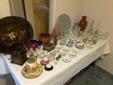 Collection of Collectibles, Ceramics, Glassware, Trays and Beautiful Treasures.