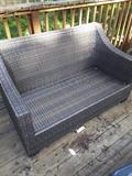 Rattan woven two seater