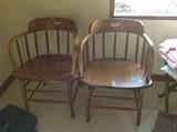 Wood Chairs (4) that go with pedestal table.