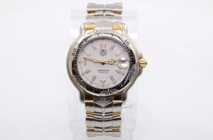 Brand: Tag Heuer
Model: WH1151-K1
Serial: B52572

Two tone case and bracelet, white dial.

Reference Number: 7051
CONDITION:
This exceptional item has been fully serviced and is waranteed for 3 months following purchase.

Free shipping within the USA, International shipping (additional charges will apply)
Item ships from New York