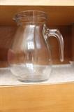 Italian glass juice pitcher in a fun shape