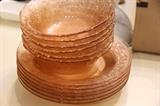 small amount of pink Depression glass