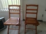 4 folding cane chairs