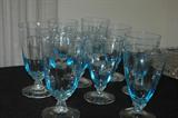 Antique light blue rare stemware