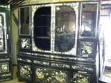 Oriental Inlaid China Cabinet