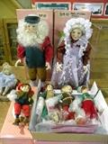 Santa, Mrs Claus & Elves Dolls