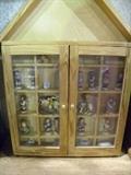 Wall Display Cabinet w/Collectibles