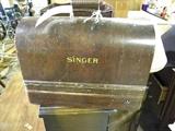 Old Singer Sewing Machine In Case