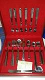 GENSE Sweden FACETTE Stainless FLATWARE Forks Knives Spoons full set in box        first floor