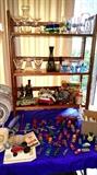 Mid cen glassware, lots of tootsietoys and others      first floor