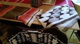 Mexican and Navaho? weavings, rugs, sarapes       first floor