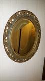 gorgeous oval mirror, c1900    stairway wall