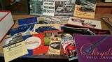 incredible automobile dealer brochures -- mostly 1930's - slick art deco style booklets -- want all!   garage