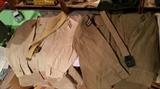 WWII uniform - shirt, pants, belt, both have patches  garage