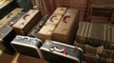 great selection of suitcases and travel trunks   garage