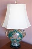 Asian lamp with parrots