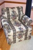 Floral upholstered chair