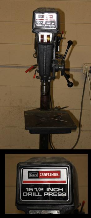 15 1/2 inch Sears Craftsman Drill Press with stand.