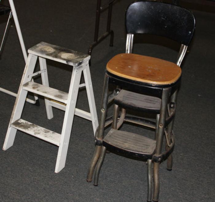 Step ladder and step stool.