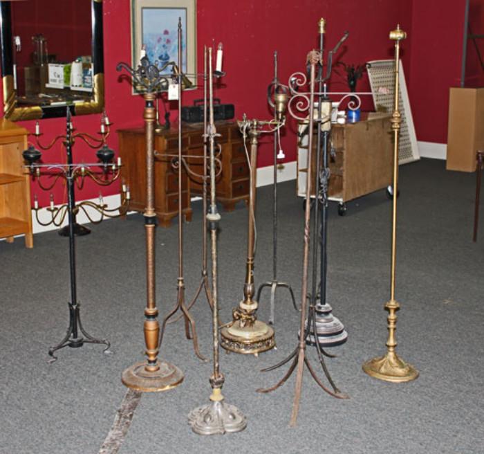 Here are several vintage "project" lamps of different styles. 