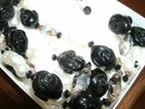 Ebony and mother of pearl necklace
