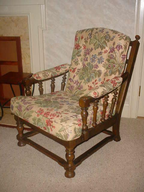 Vintage upholstered side chair