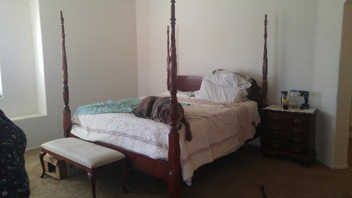 Queen Anne style California King size bed set