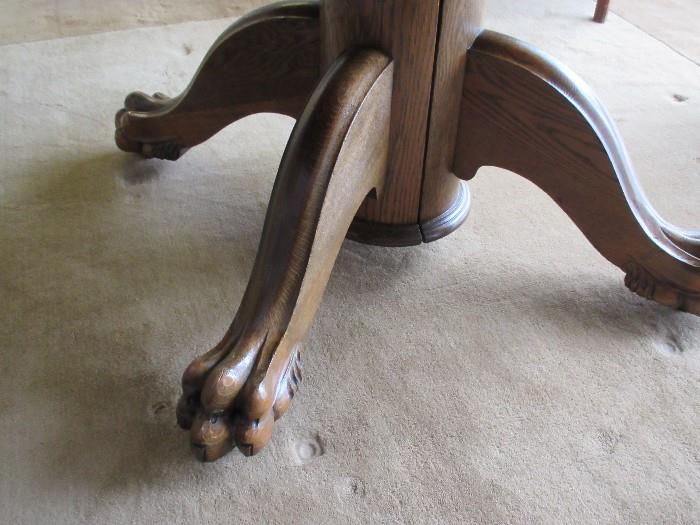 claw feet dining table