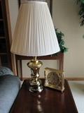 gold lamp / gold clock