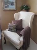 wing chair and ottoman